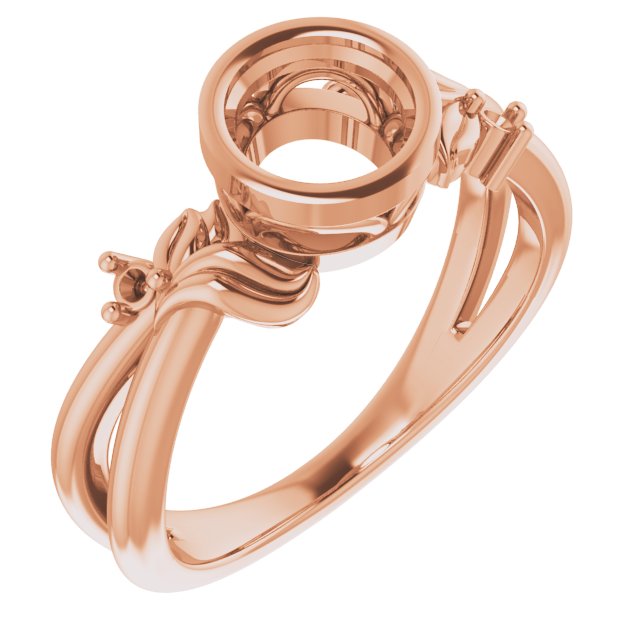 Bezel-Set Accented Floral Ring