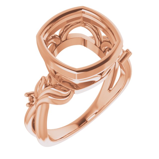 Bezel-Set Accented Floral Ring