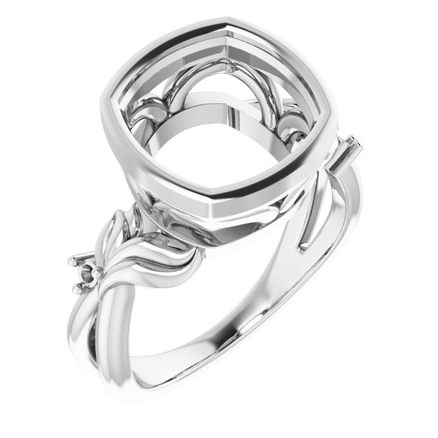 Bezel-Set Accented Floral Ring