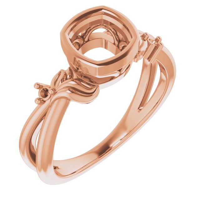 Bezel-Set Accented Floral Ring