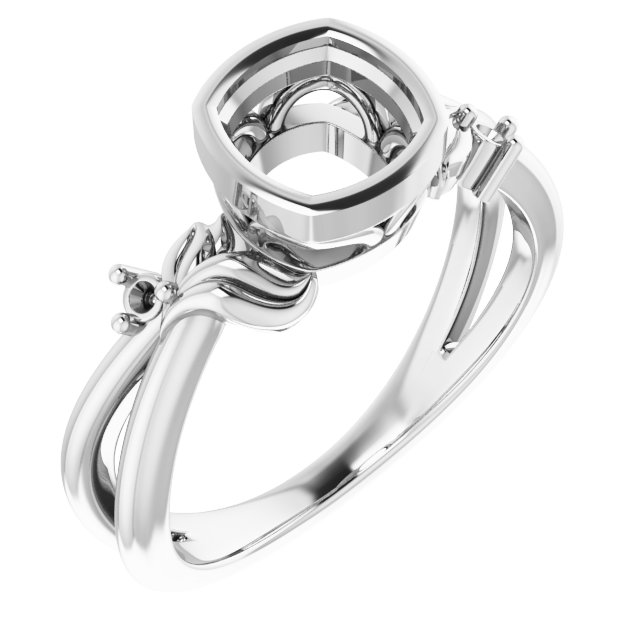 Bezel-Set Accented Floral Ring