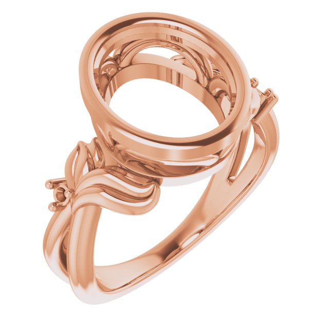 Bezel-Set Accented Floral Ring