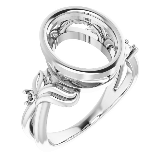 Bezel-Set Accented Floral Ring