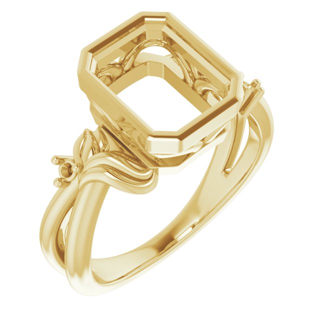 Bezel-Set Accented Floral Ring