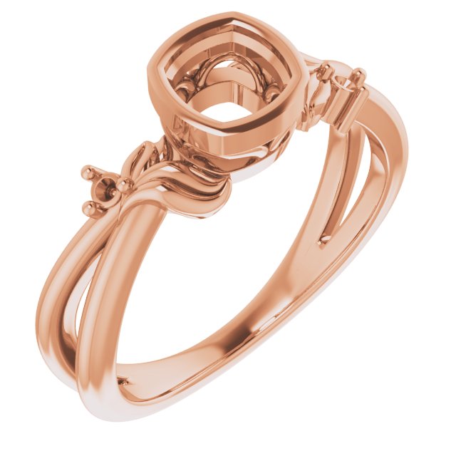 Bezel-Set Accented Floral Ring