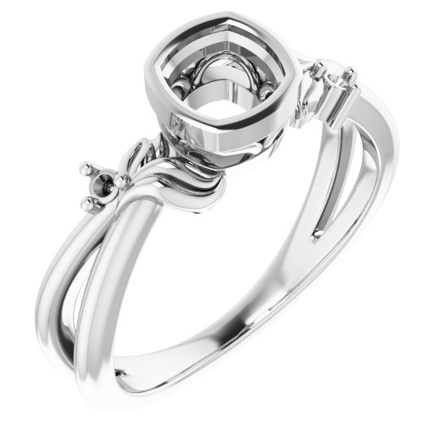 Bezel-Set Accented Floral Ring