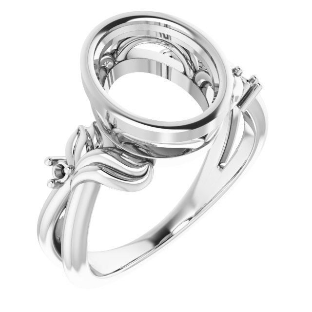 Bezel-Set Accented Floral Ring
