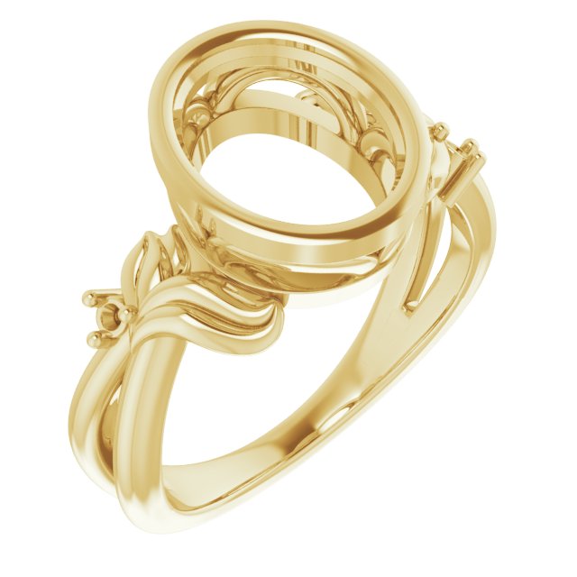 Bezel-Set Accented Floral Ring