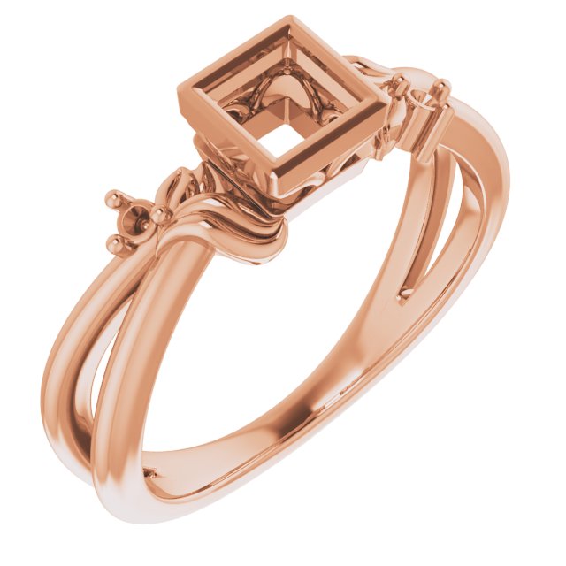 Bezel-Set Accented Floral Ring