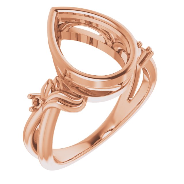 Bezel-Set Accented Floral Ring
