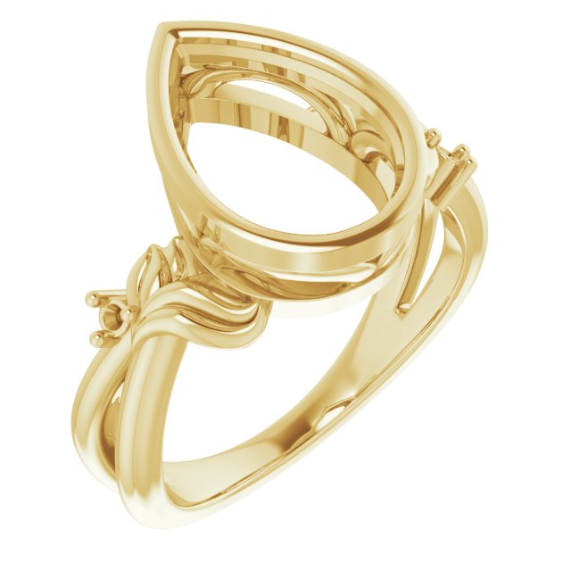 Bezel-Set Accented Floral Ring