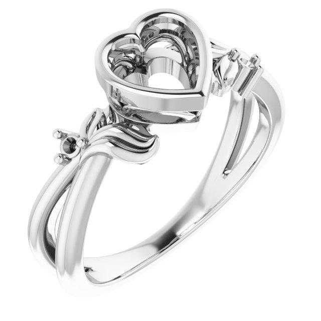 Bezel-Set Accented Floral Ring