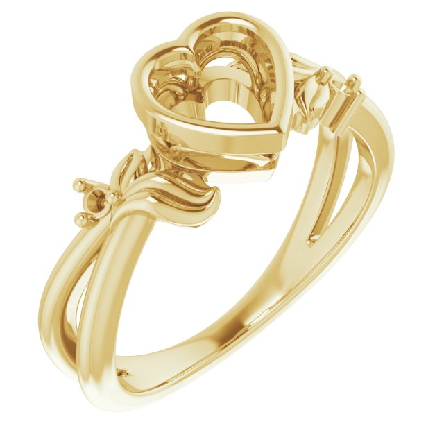 Bezel-Set Accented Floral Ring