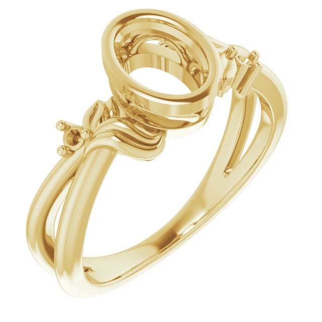 Bezel-Set Accented Floral Ring