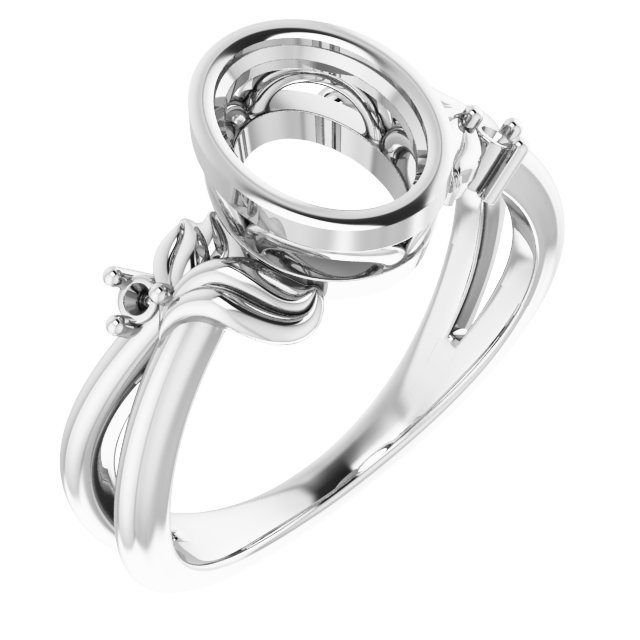 Bezel-Set Accented Floral Ring