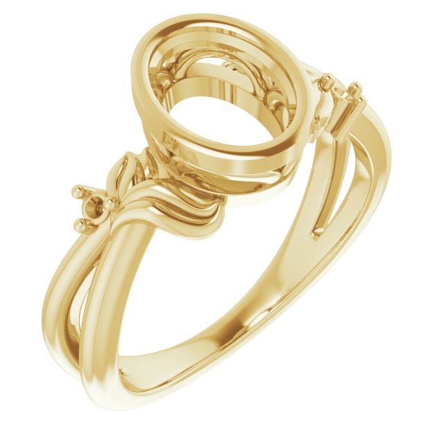 Bezel-Set Accented Floral Ring