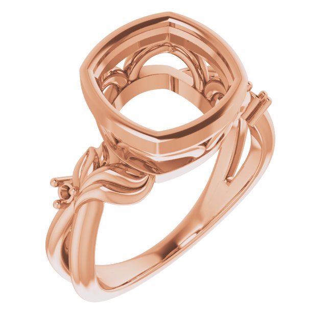 Bezel-Set Accented Floral Ring