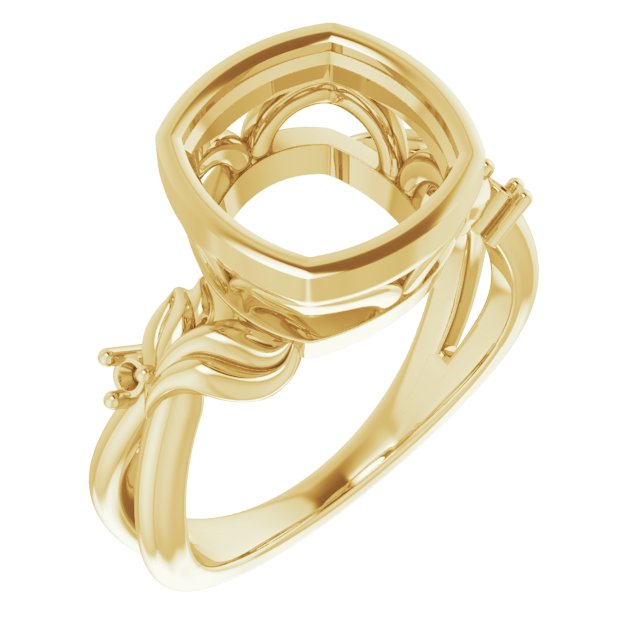Bezel-Set Accented Floral Ring
