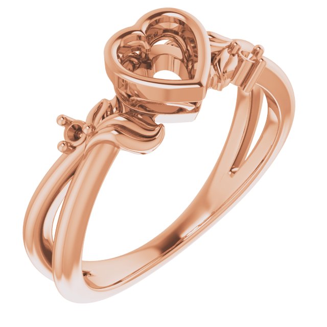 Bezel-Set Accented Floral Ring