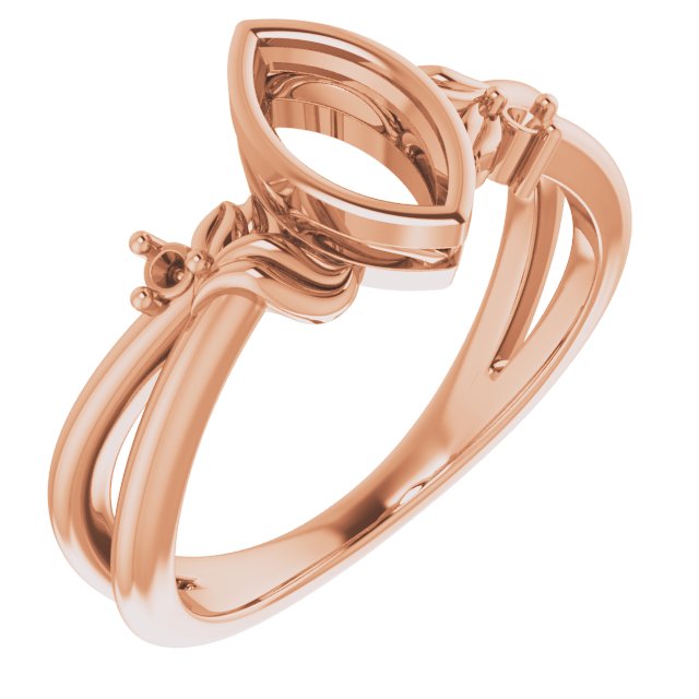 Bezel-Set Accented Floral Ring