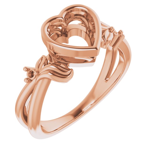 Bezel-Set Accented Floral Ring