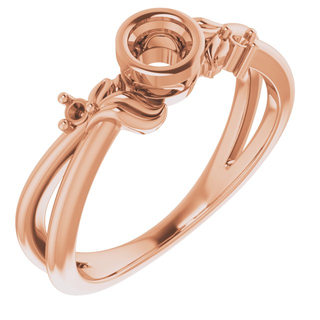 Bezel-Set Accented Floral Ring