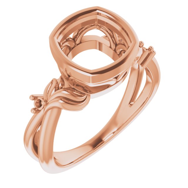 Bezel-Set Accented Floral Ring