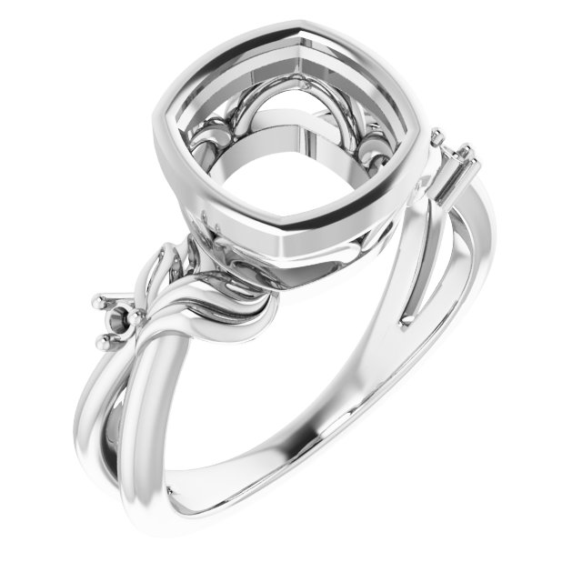Bezel-Set Accented Floral Ring