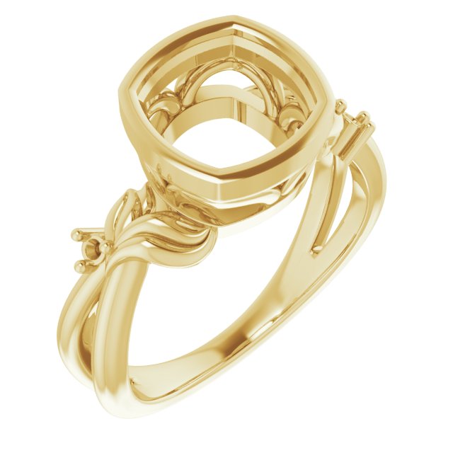 Bezel-Set Accented Floral Ring