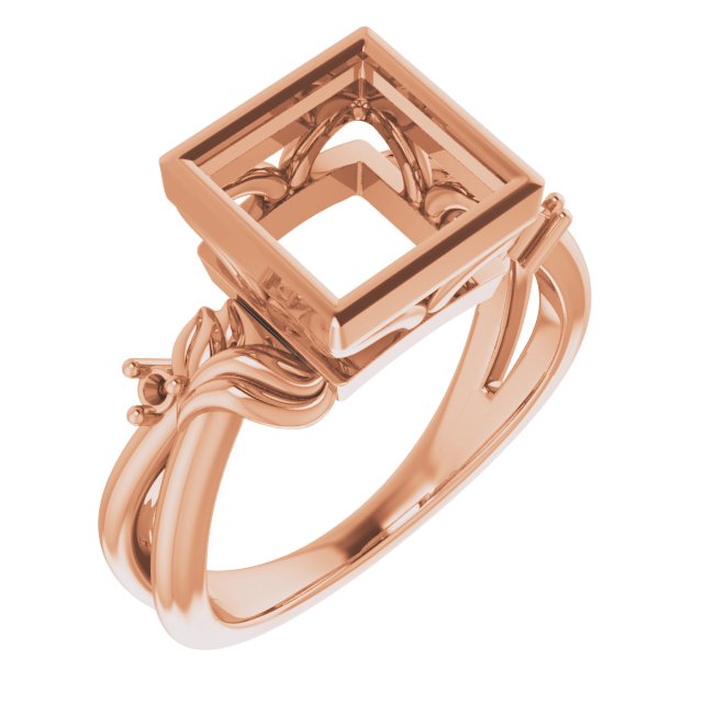 Bezel-Set Accented Floral Ring