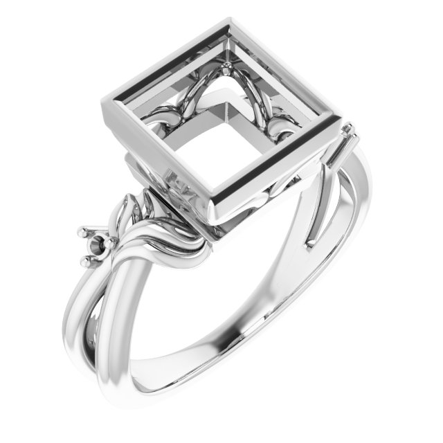 Bezel-Set Accented Floral Ring