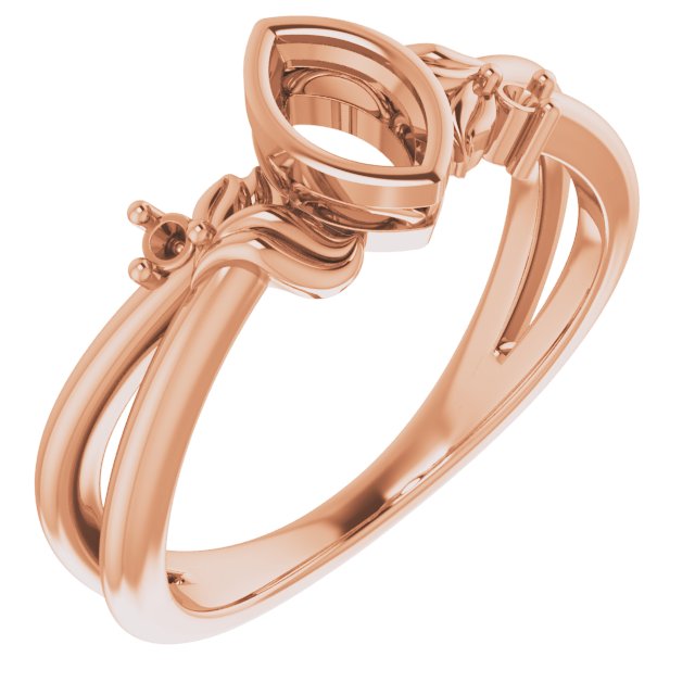 Bezel-Set Accented Floral Ring