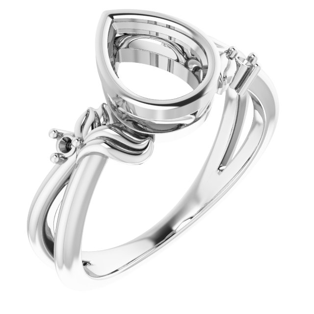 Bezel-Set Accented Floral Ring