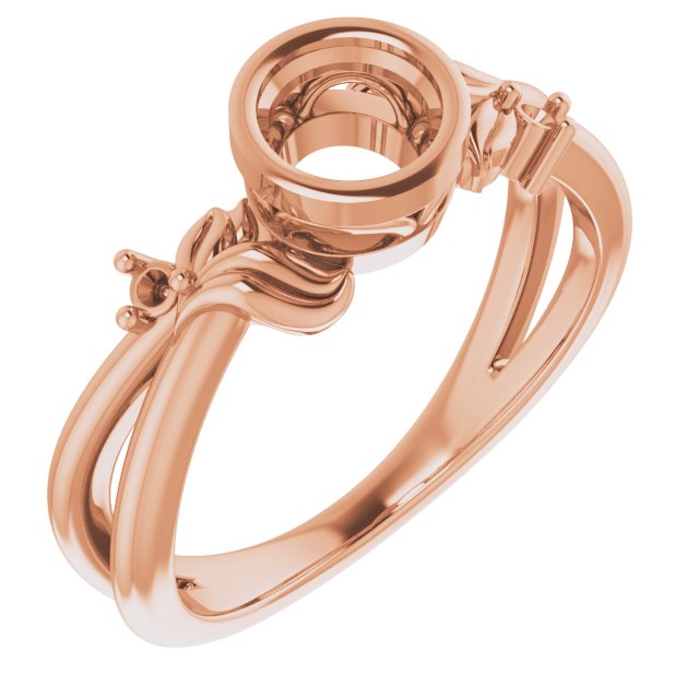Bezel-Set Accented Floral Ring