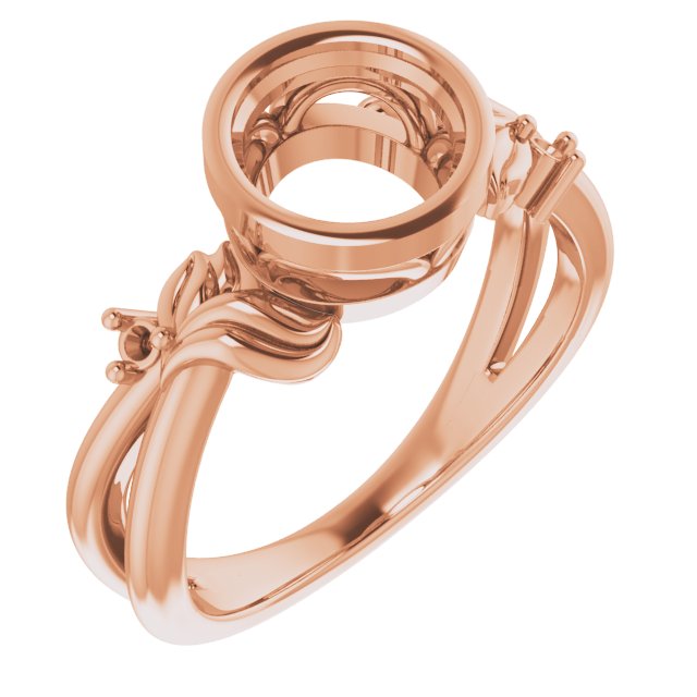 Bezel-Set Accented Floral Ring