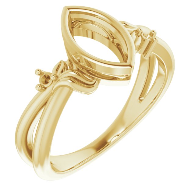 Bezel-Set Accented Floral Ring