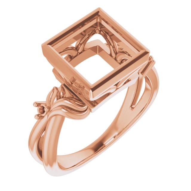Bezel-Set Accented Floral Ring