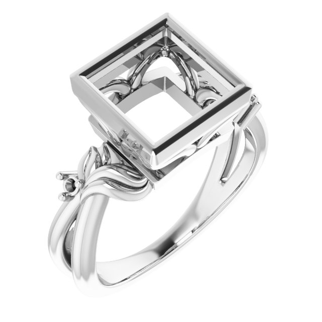 Bezel-Set Accented Floral Ring