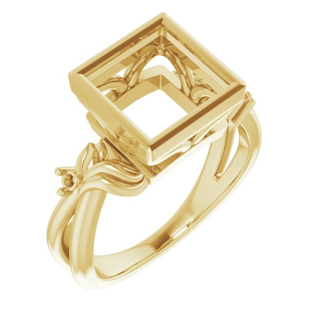 Bezel-Set Accented Floral Ring