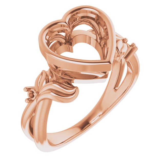 Bezel-Set Accented Floral Ring