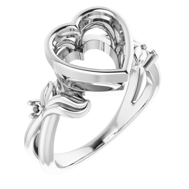 Bezel-Set Accented Floral Ring