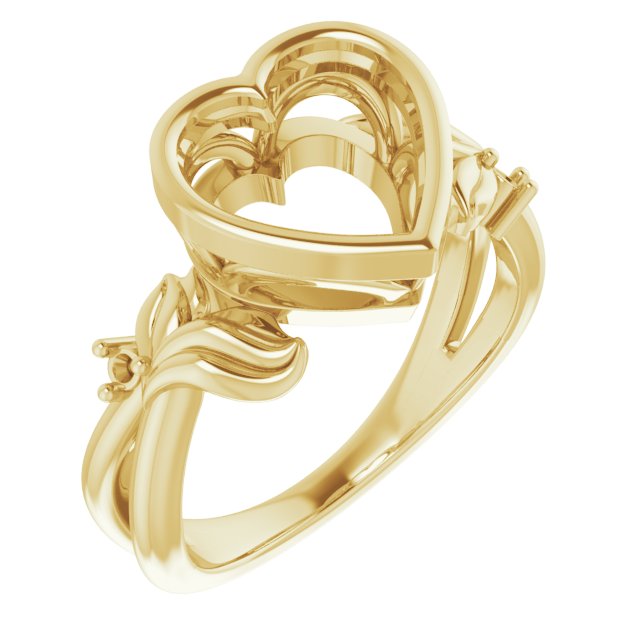 Bezel-Set Accented Floral Ring