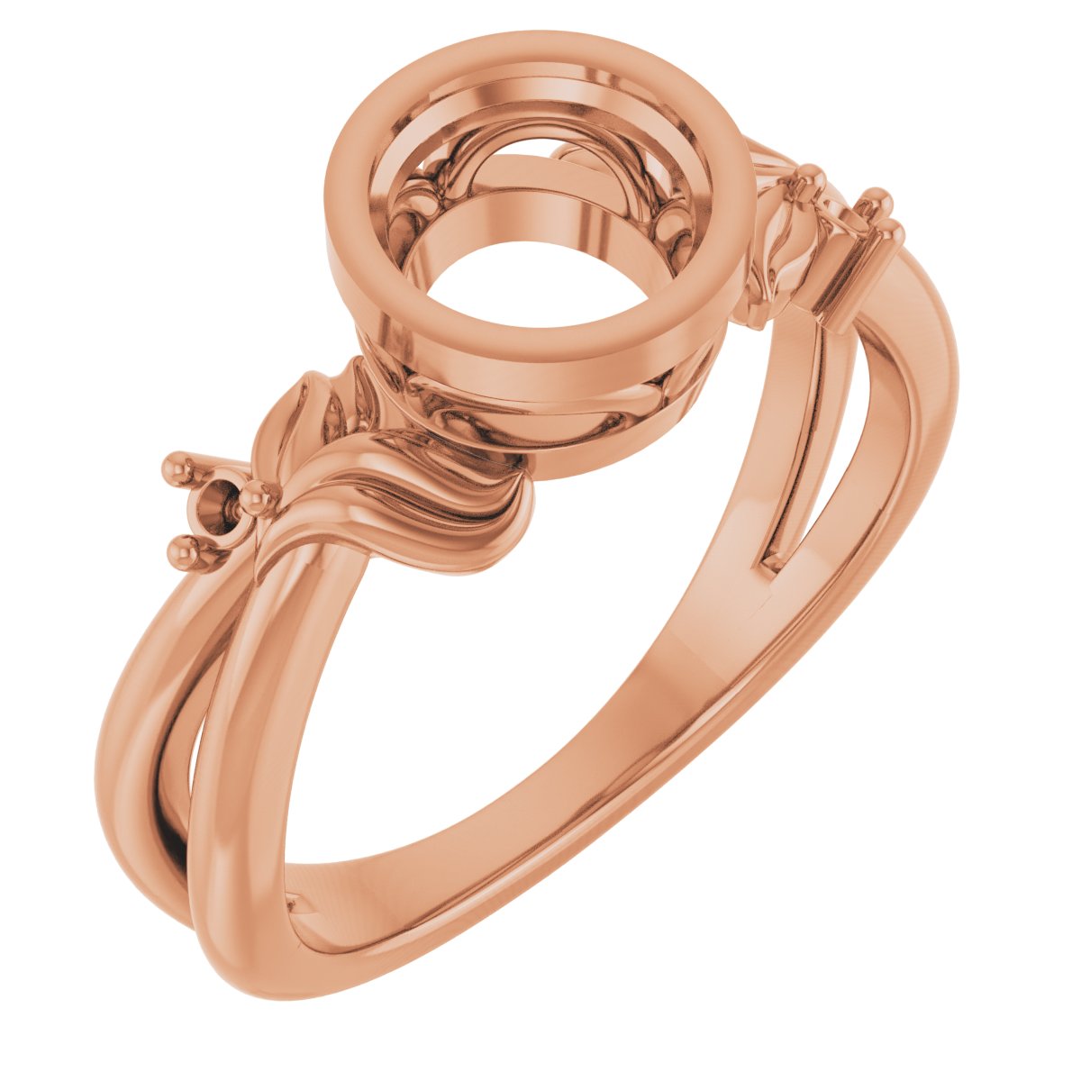 Bezel-Set Accented Floral Ring