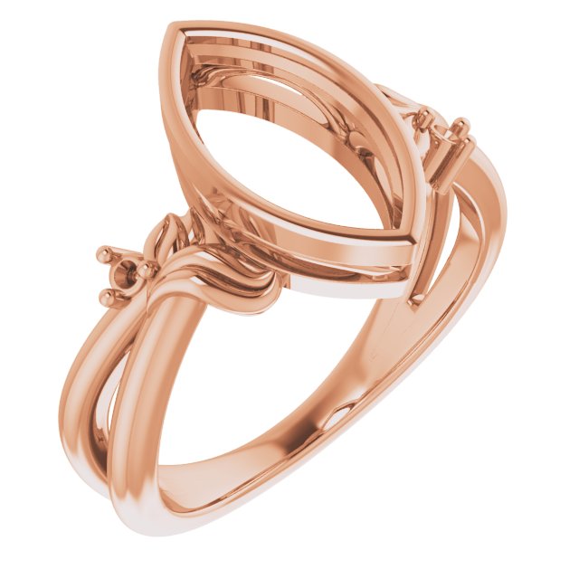 Bezel-Set Accented Floral Ring