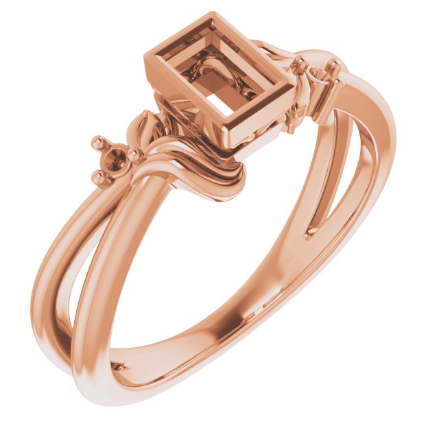 Bezel-Set Accented Floral Ring