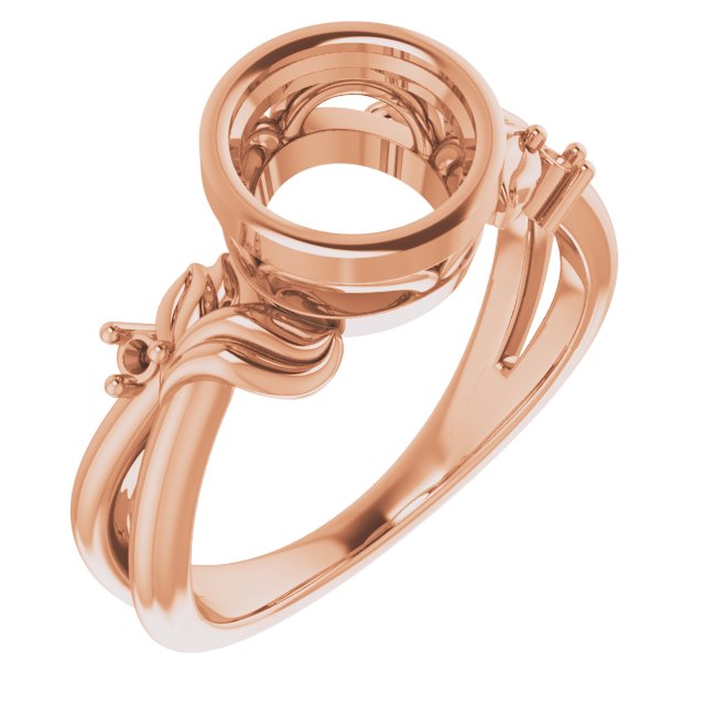 Bezel-Set Accented Floral Ring