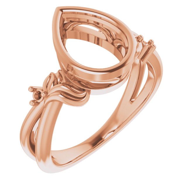 Bezel-Set Accented Floral Ring