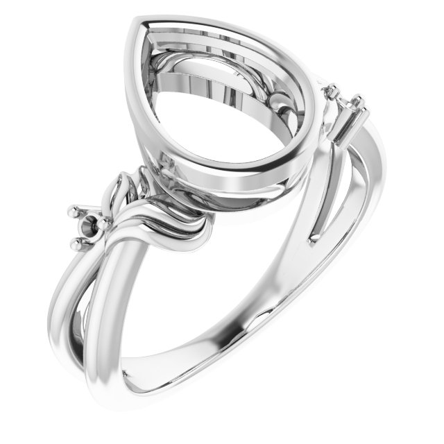 Bezel-Set Accented Floral Ring