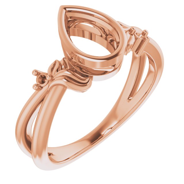 Bezel-Set Accented Floral Ring
