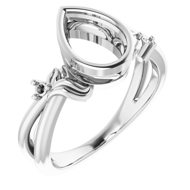 Bezel-Set Accented Floral Ring